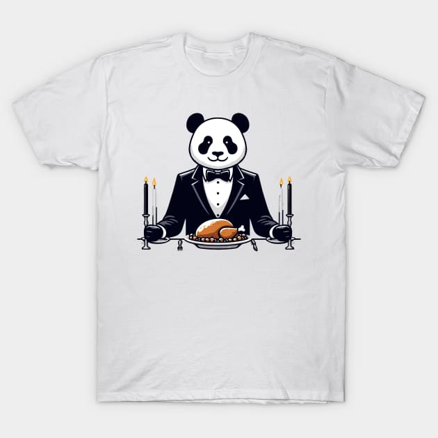 Happy Thanksgiving Giant Panda T-Shirt by Graceful Designs